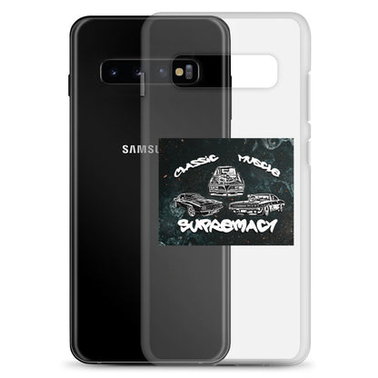 Funda transparente Classic Muscle Supremacy para dispositivos Samsung