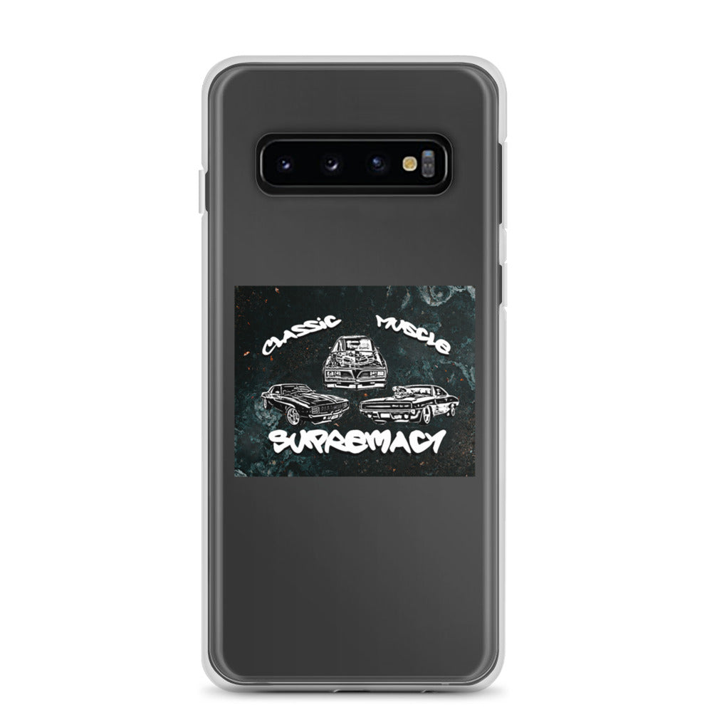 Funda transparente Classic Muscle Supremacy para dispositivos Samsung