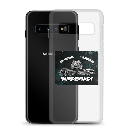 Funda transparente Classic Muscle Supremacy para dispositivos Samsung