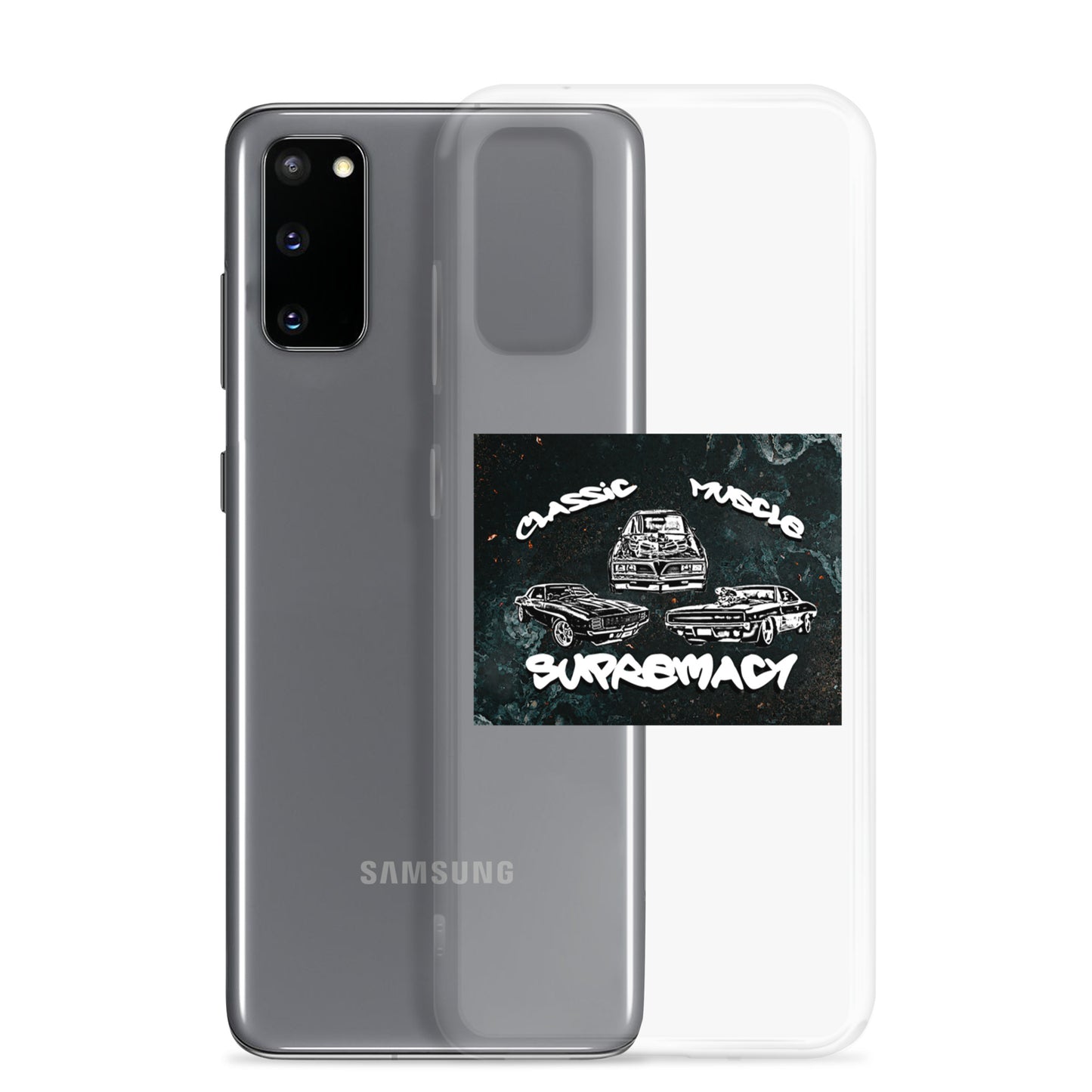 Funda transparente Classic Muscle Supremacy para dispositivos Samsung