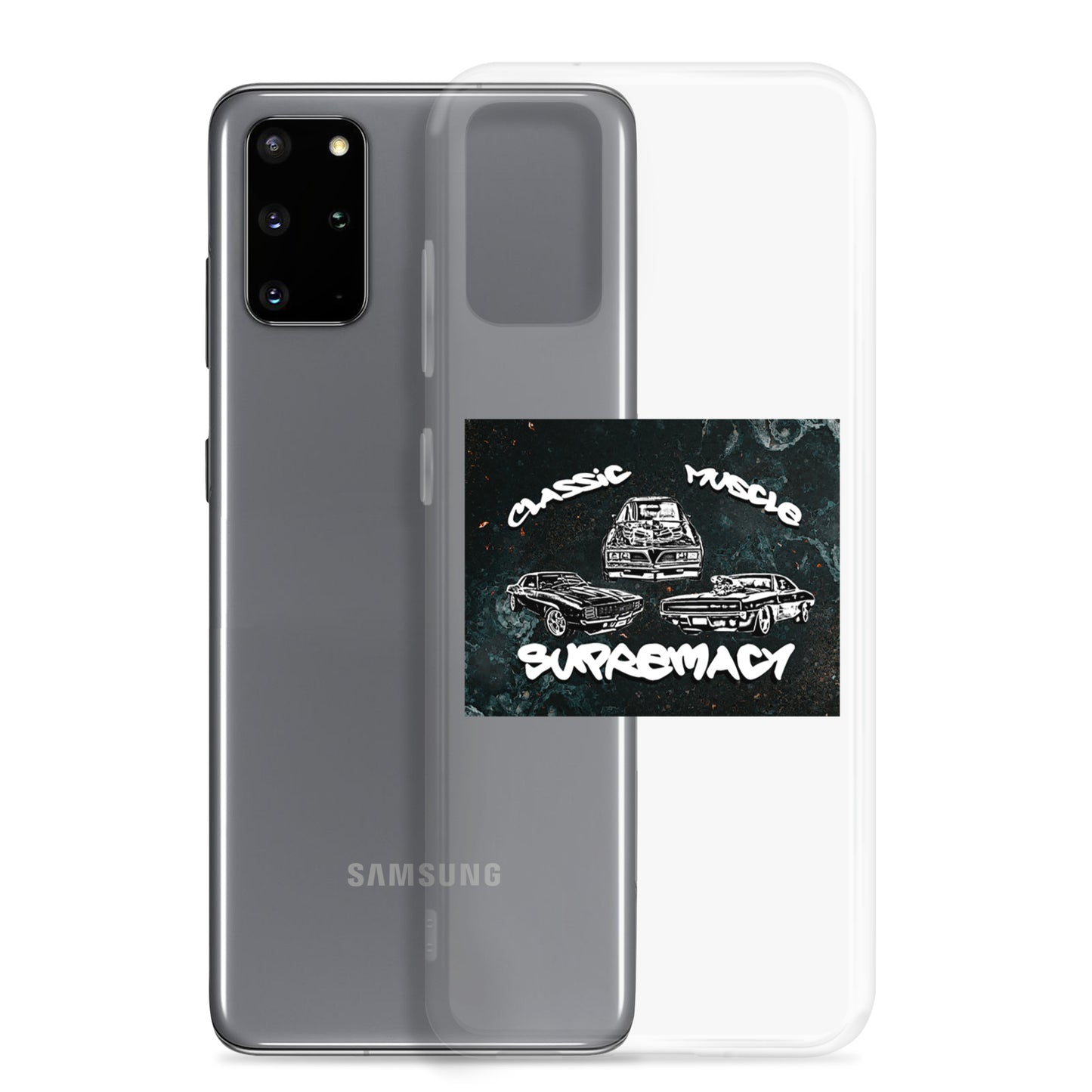 Funda transparente Classic Muscle Supremacy para dispositivos Samsung