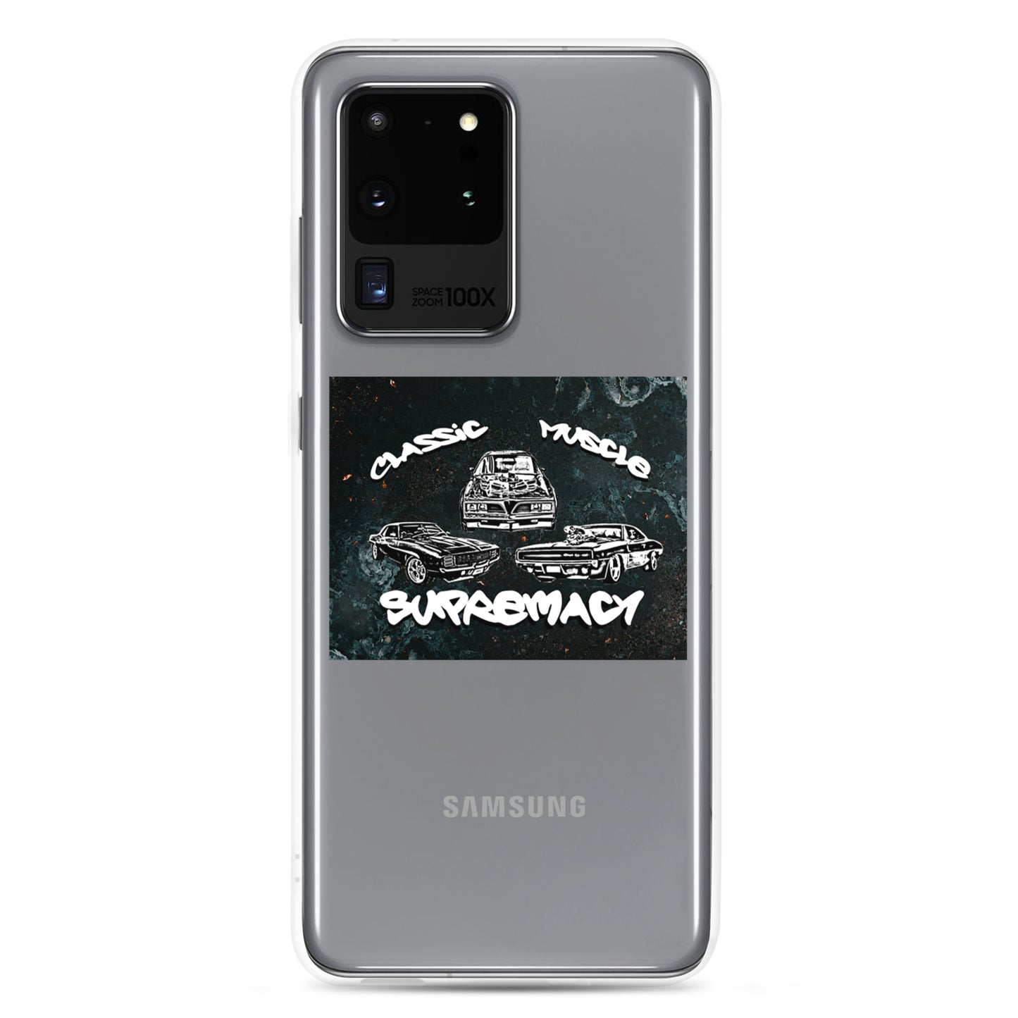 Funda transparente Classic Muscle Supremacy para dispositivos Samsung