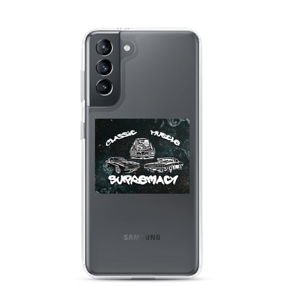 Funda transparente Classic Muscle Supremacy para dispositivos Samsung