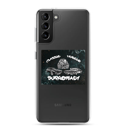 Funda transparente Classic Muscle Supremacy para dispositivos Samsung