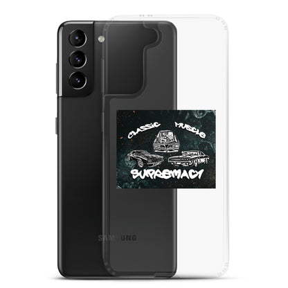 Funda transparente Classic Muscle Supremacy para dispositivos Samsung