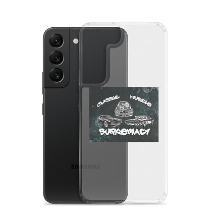 Funda transparente Classic Muscle Supremacy para dispositivos Samsung