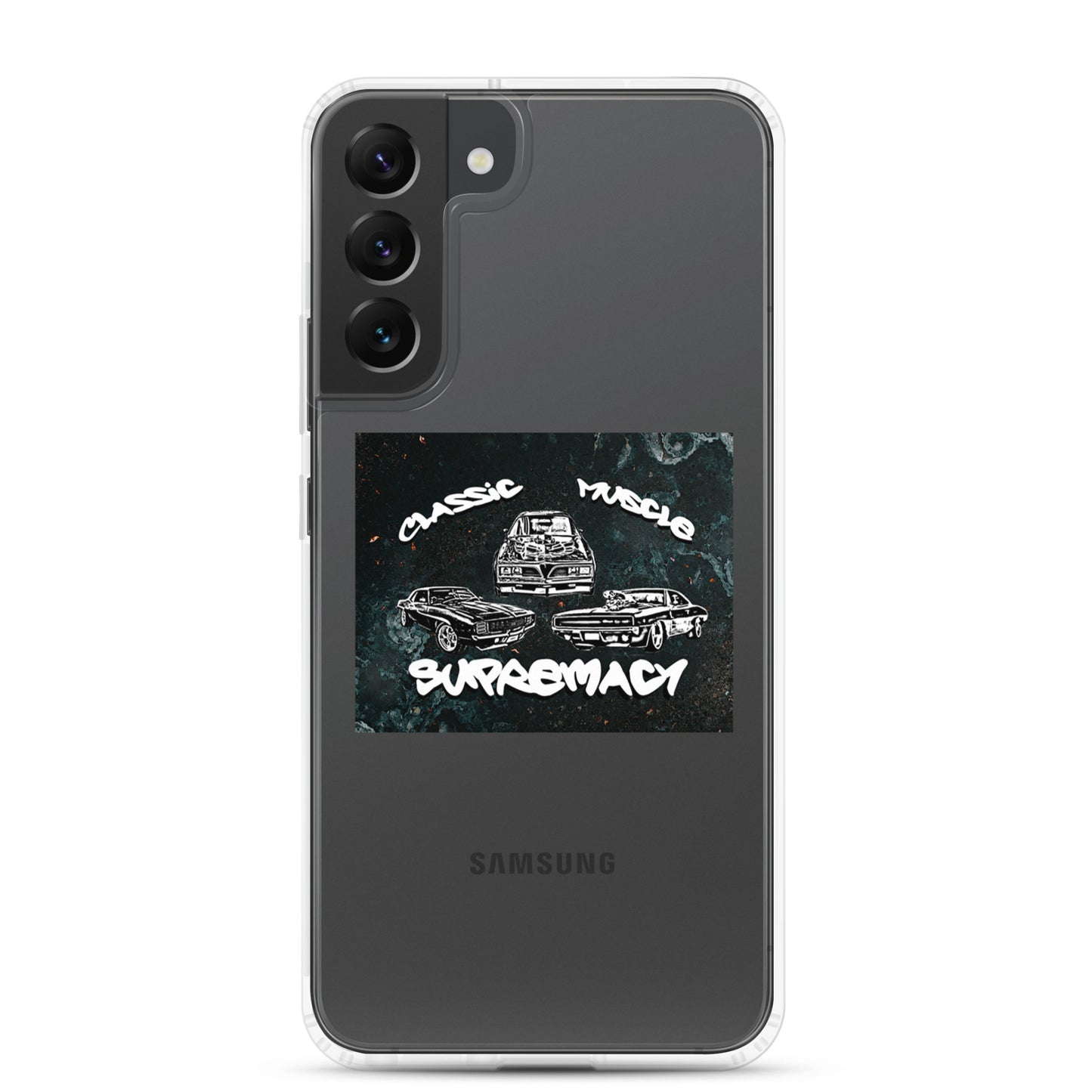 Funda transparente Classic Muscle Supremacy para dispositivos Samsung